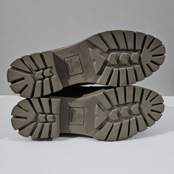 NEW Blondo Daylor Ankle Boot Sz 10 Taupe Nylon Suede Waterproof Lug Sole Puffy - Picture 13 of 15